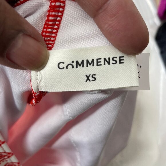 Commsense Orange Cream One Shoulder Abstract Print One Piece Swimsuit XS Beach - Picture 6 of 7